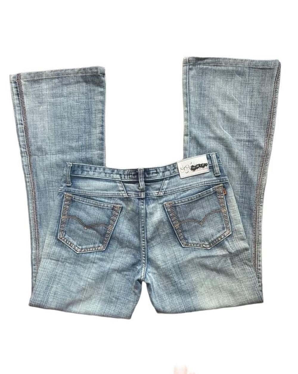 X-Girl Vintage Y2K Low Rise bootcut Flare Jeans Size 31 / 4 embroidered
